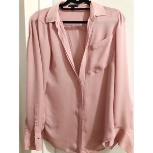 Size 6 J.Crew 100% silk button down blouse in pink